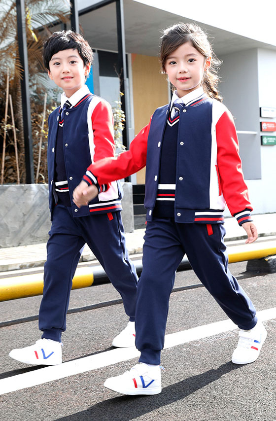 校服春秋季运动会棒球服套装学院风儿童班服幼儿园园服服装