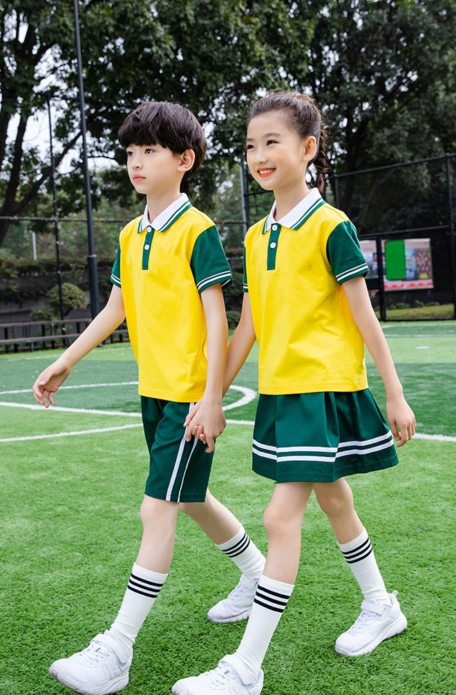 小学生校服夏装套装POLO衫夏季儿童短袖运动会班服园服